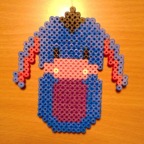 Winnie the Pooh: Eeyore - Hama bead version. Dark blue, purple, red, pink, black and white. Winnie The Pooh Eeyore, Dark Blue Purple, Hama Bead, Bead Ideas, Perler Bead, Hama Beads, Blue And Pink, Perler Beads, Blue Purple