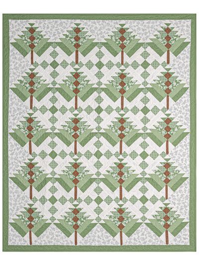 Christmas Quilt Patterns - Winter Quilting Patterns - Page 1 Quilted Christmas Tree Skirt Patterns, Diy Christmas Quilt, Pine Tree Quilt, Winter Quilts Patterns, Modern Christmas Quilt, Green Quilts, Forest Quilt, Tree Quilts, Winter Quilt