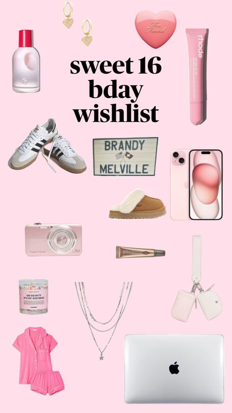 #sweet16 #birthday #bday #wishlist Bday Wishlist, Brandy Melville, Sweet 16, Birthday