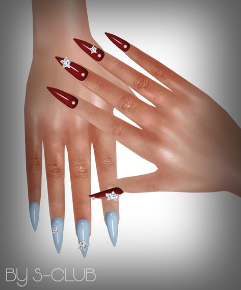 The Sims 4 Cc Patreon, Sims Patreon, Cc Nails, Sims 4 Cc Patreon, Blood Nails, Sims 4 Nails, Club Makeup, Cc Patreon, Makeup Cc