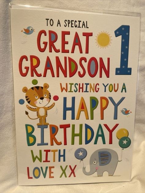 Happy 1st Birthday Grandson Wishes, Happy Birthday Great Grandson, Grandson 1st Birthday, Happy Birthday Grandson Images, Happy Birthday Grandson, 1st Birthday Wishes, Grandson Birthday Cards, Birthday Verses, 1st Birthday Card