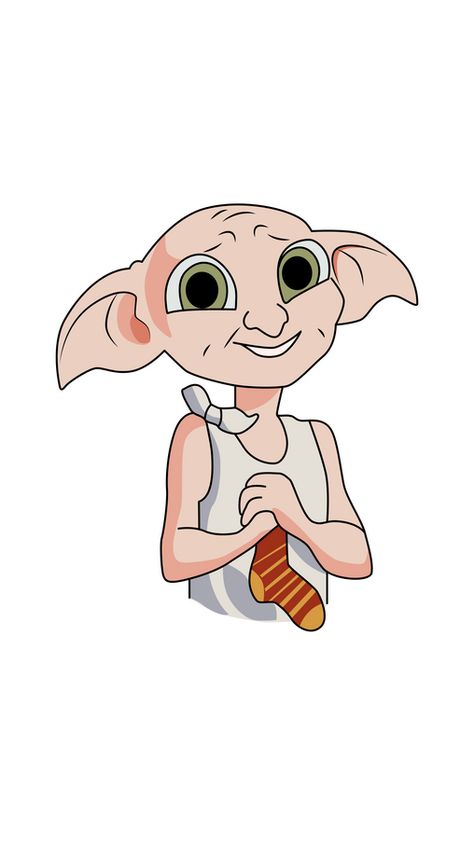 Master has given Dobby a sock ... Dobby is free! The character from our fanart Harry Potter Dobby is Free Sticker appears as a male house-elf who has served the Malfoy family for a long time. The... Harry Potter Dobby Drawing, Dobby Fan Art, Harry Potter Dobby Wallpaper, Dobby Drawing Easy, Albus Dumbledore Drawing, Dobby Drawing, Dibujos Harry Potter, Dobby Tattoo, Dobby Cartoon