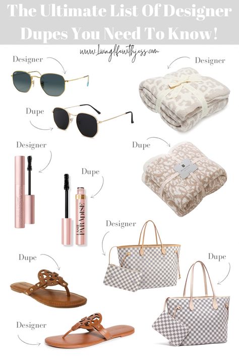 This post is all about the ultimate list of designer dupes you need to know // designer dupes // designer dupes on amazon // designer vs non-designer // fashion blog // lifestyle blog // splurge vs steal Wedding Wishes Quotes, Splurge Vs Steal, Barefoot Dreams Blanket, Dress Tips, Rose Tote Bag, Clothing Blogs, Tory Burch Sandals, Military Spouse, Designer Totes