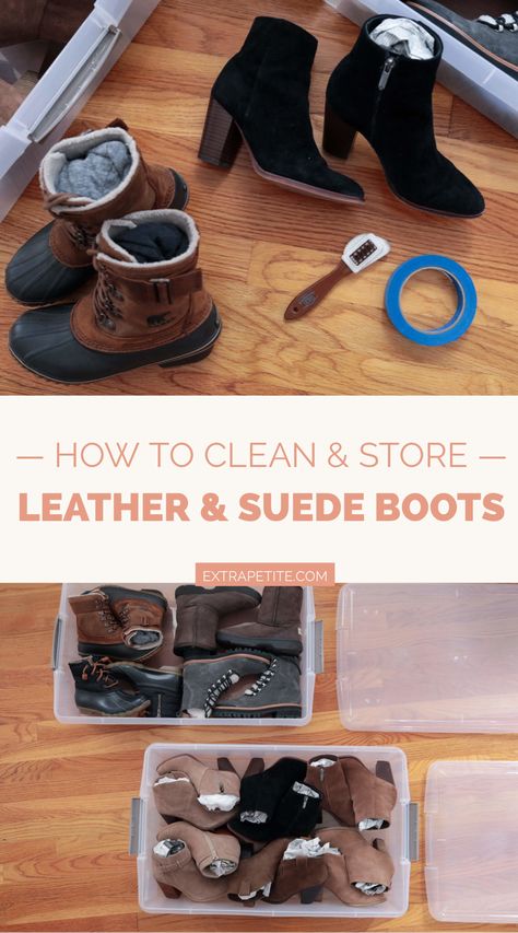 Winter Boots Storage, Winter Boot Storage Ideas, How To Store Boots In Closet, How To Store Boots, Boot Organization Closet, Boots In The Summer, School Apartment, Shoe Organization, Shoe Bin