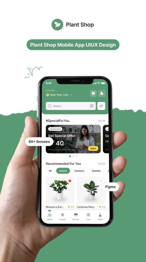 Plant Shop Mobile App UIUX Design | Online Plant Ordering App Design | UI | Plant Ecommerce App Ecommerce App Design, Ux Moodboard, Ecommerce Ui Design, Plant Identification App, Desain Ux, App Design Ui, Plant App, Uiux Design, Post Cover