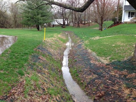 Drainage Solutions Landscaping, French Drain Installation, Permaculture Farm, Landscape Drainage, Backyard Drainage, Drainage Ditch, Yard Drainage, Trench Drain, Drainage Channel