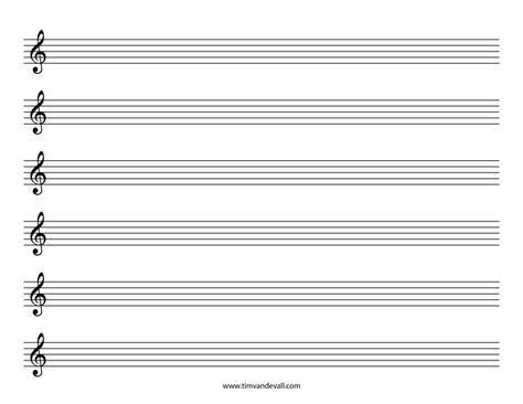 Printable Staff Paper - Tim's Printables Music Template, Free Printable Sheet Music, Graphics Resources, Music Manuscript, Blank Sheet Music, Cornell Notes Template, Notes Paper, Middle School Lesson Plans, Note Template