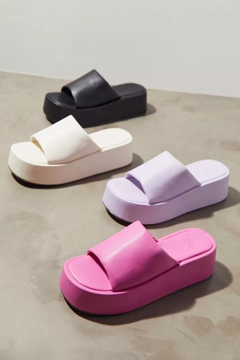 UO Cora Platform Sandal | Urban Outfitters Mary Janes Aesthetic, Summer Styling, Barbie Shoes, Sandals Wedges, Simple Summer, Outfit Mujer, Pink Fits, Pink Sandals, Girly Shoes