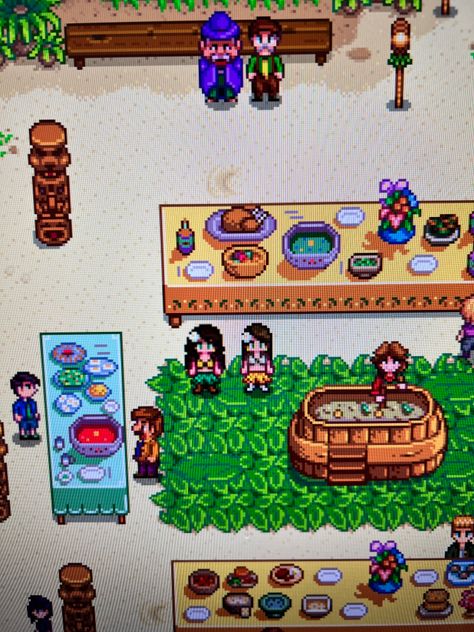 Luau partie with the bestie Stardew Valley Luau, Luau Party Outfits, Luau Party Outfit, Luau Party, Stardew Valley, Party Outfits, Party Outfit