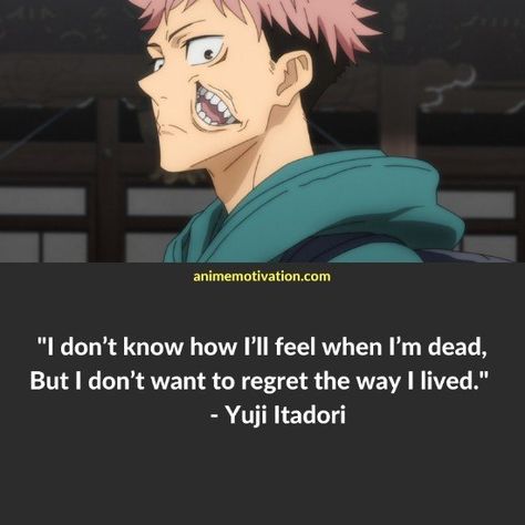 Jujitsu Kaisen Quotes, Yuji Itadori Quotes, Anime Dialogue Quotes, Anime Lines Quotes, Jujutsu Kaisen Quotes, Anime Sayings, Anime Lines, Anime Quotes About Life, Logic Quotes