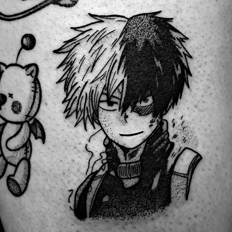 Todoroki Tattoo, Queens Tattoo, Mha Tattoos, Neat Tattoos, Fandom Tattoos, Hero Tattoo, Hunter Tattoo, Tattoos Inspiration, Tattoo Aesthetic