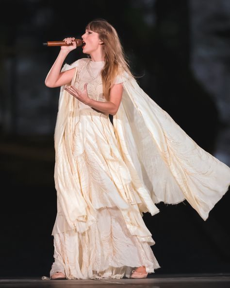 Taylor Swift Gown, Lumen Field, Stevie Nicks Concert, Taylor Swfit, Folklore Fashion, Taylor Swift Dress, Taylor Swift Tour Outfits, Taylor Swift Web, Swift Tour