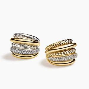 David Yurman | Shop Women's Statement Rings Saddle Ring, David Yurman Ring, Crossover Ring, Bezel Ring, Chatelaine, Domed Ring, Color Collection, High Jewelry, David Yurman