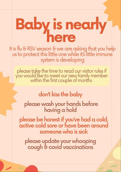 Rules For New Baby, Visitor Rules For New Baby, Newborn Hospital, Cold Sore, Hospital Bag, Future Baby, Baby Baby, New Baby, Immune System