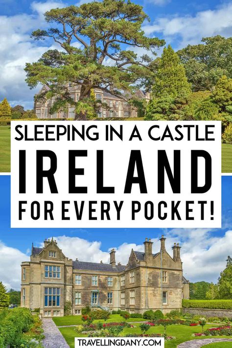 You're planning a trip to Ireland and you've always dreamed of staying at a fairytale castle. If that's you, then this guide will be super helpful! Check out the best fairytale castle hotels in Ireland and feel like a princess! For every pocket! | #ireland #europe #irelandtravel Best Castles In Ireland, Best Hotels In Ireland, Trip To Ireland Planning, Castles To Stay In Ireland, Ireland On A Budget, Ireland Family Trip, Scotland Ireland Itinerary, Honeymoon In Ireland, Ireland 2023