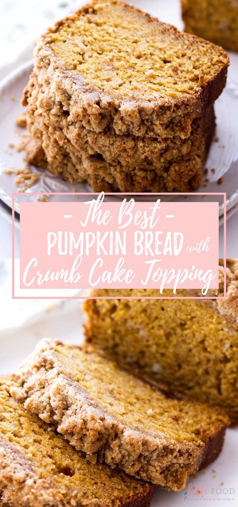 Crumbly Pumpkin Bread, Canned Pumpkin Bread Recipe, Dense Pumpkin Bread, Pumpkin Bread Dessert, Best Easy Pumpkin Bread, Pumpkin Loaf Streusel, Holiday Pumpkin Bread, Pumpkin Quick Bread Mix Recipes, Pumpkin Bread Coffee Cake