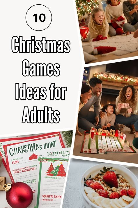 Discover festive Christmas games ideas for adults that spark laughter and joy! Perfect for holiday gatherings. Christmas Group Activities For Adults, Christmas Games For Adults Holiday Parties, Christmas Games Ideas, Holiday Charades, Christmas Activities For Adults, Entertaining Christmas, Sweet 16 Games, Group Activities For Adults, Games Ideas For Adults