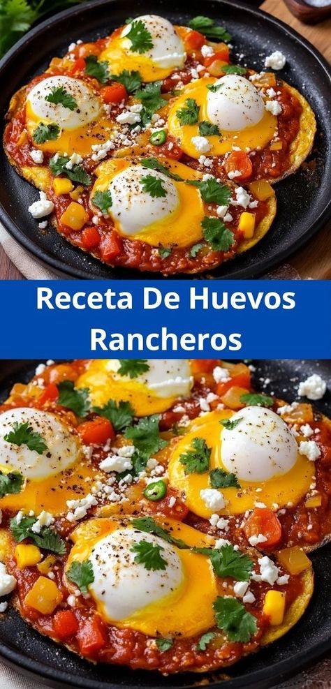 ¿Necesitas recetas rápidas y deliciosas? Esta receta de Huevos Rancheros es perfecta. Una opción saludable para tus desayunos, ideal para aquellos que buscan recetas fáciles y llenas de sabor. Huevos Rancheros Recipe, Breakfast Brunch Recipes, Brunch Recipes, Pita, Breakfast Brunch, Mexican Food Recipes, Yummy Food