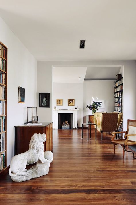 Living Room - Charles Rutherfoord London House Dark Wood Living Room, Wooden Floors Living Room, White Walls Living Room, Living Room Units, Dread Locks, Living Room Wood Floor, Room Furniture Design, Flooring Inspiration, Furniture Design Living Room