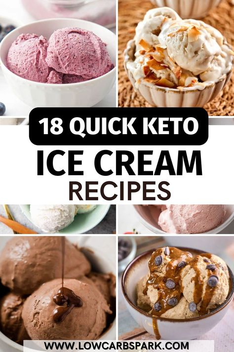 We've gathered 18 keto ice cream recipes that are perfect to chill with this summer. If you're looking for sugar-free, low carb ice cream recipes that everyone will love, these recipes are amazing for you. Ice Cream Calories, Keto Ice Cream Recipes, Low Carb Ice Cream Recipe, Keto Friendly Ice Cream, Sugar Free Ice Cream, Nice Cream Recipe, Avocado Ice Cream, Blueberry Ice Cream, Postre Keto