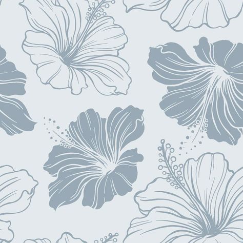 Hibiscus Flower Wallpaper Aesthetic, Flower Pattern Background, Hibiscus Flower Pattern, Flower Seamless Pattern, Tropical Flowers Pattern, Paradise Flowers, Mandala Wallpaper, Boho Art Drawings, Tropical Background