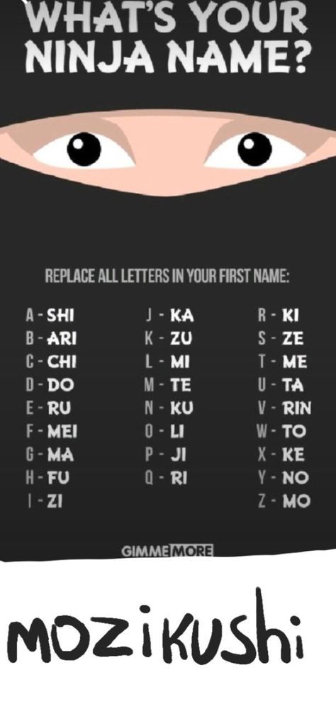 Ninja Name, First Names, Quick Saves