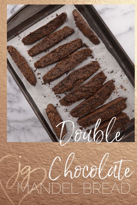 Double Chocolate Mandel Bread video recipe Mandel Bread Recipe, Mandel Bread, Jewish Desserts, Non Dairy Desserts, Jewish Holiday Recipes, Jewish Cuisine, Crispy Cookies, Chocolate Bread, Chocolate Delight