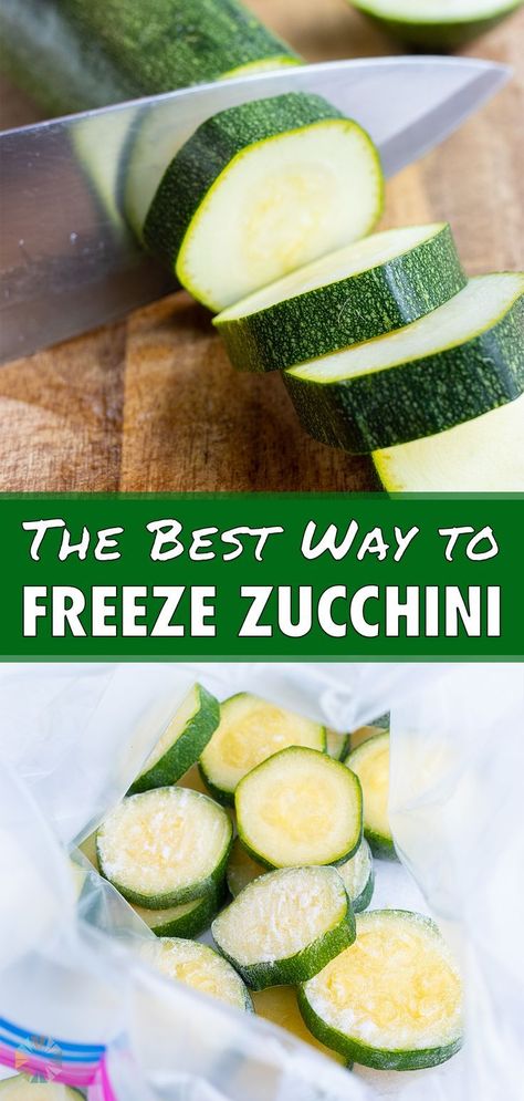 Sliced Zucchini Recipes, Shredded Zucchini Recipes, How To Freeze Zucchini, Sauteed Zucchini And Squash, Freezing Zucchini, Freezing Vegetables, Fresh Zucchini, Vegetable Soup With Chicken, Zucchini Chips