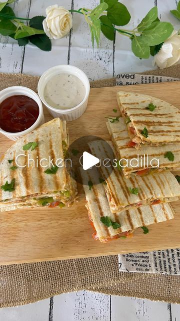 Huma Zeeshan on Instagram: "Chicken Quesadilla 

Do you like to try some Mexican food ? 
Trust me these cheesy and delicious quesadilla are worth trying. 
✅Follow me @humasbrightside for more easy and amazing recipes. 
▪️Don’t forget to SAVE & SHARE the video. 

✅Full recipe details will be available on my YouTube channel humasbrightside 
▪️CLICK LINK IN PROFILE BIO ! 

#quesadilla #quesadillas #chickenquesadilla #mexicanfood #easysnack #quicksnack #tortilla #mexican #cheese #chickenrecipe #kitchen #tipsandtricks #réel #karachi #karachibloggers #recipecreator #recipes #humasbrightside" Chicken Quesadillas Videos, Ramadhan Recipe, Chicken Snacks, Mexican Cheese, Chicken Quesadillas, Easy Pizza, Quick Meal, Recipe Details, Amazing Recipes