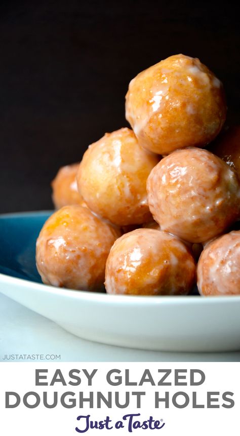 Easy Yeast Doughnut Recipe, Doughnut Whole Recipe, Self Rising Flour Doughnut Recipe, No Yeast Desserts, Easy Donut Recipe No Yeast Simple, Easy Homemade Donut Holes, Donut Balls Recipe Easy, Easy Doughnut Holes, Easy Glazed Donut Recipe