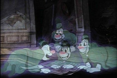 The Lonesome Ghosts are the titular main antagonists in the 1937 Disney animated short of the same name, and three of the supporting antagonists in Mickey's House of Villains. They are a quartet of translucent green phantoms who like to play tricks on anybody who enters their house. The short ghost was voiced by the late Billy Bletcher. The Lonesome Ghosts are seen first being bored because they have no one to scare people with and cannot remember the last time a living person visited the ... Mickey's House Of Villains, Pjs Halloween, Yzma And Kronk, Mickey House, Disney Wiki, Real Ghosts, Halloween Monster, Jolly Roger, Disney Theme Parks