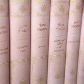 Juniper Books, Pastel Academia, Pink Academia, Northanger Abbey, Mansfield Park, Romantic Academia, Jane Austen Books, Pink Books, Rose Pale