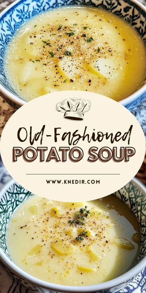 Warm up with a bowl of comforting Old-Fashioned Potato Soup! 🥔🍲 This creamy soup is made with tender potatoes, savory herbs, and a rich, velvety broth, perfect for cozy nights or family dinners. With simple ingredients, it’s an easy recipe that brings the taste of tradition to your table. Serve with a slice of crusty bread for the ultimate comfort food experience. 😋❤️ #PotatoSoup #ComfortFood #SoupRecipes #OldFashionedSoup #CreamySoup #FamilyMeals Old Fashion Potato Soup, Brocolli Soup Recipes, Classic Potato Soup Recipe, Old Fashioned Potato Soup, Southern Fried Catfish, Homemade Potato Soup, Bean And Vegetable Soup, Best Potato Soup, Potato Soup Easy