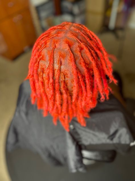 Orange Locs, Locs Short, Colored Locs, Dread Braids, Short Locs, Cute Dreads, Dreads Girl, Short Locs Hairstyles, Dyed Hair Inspiration