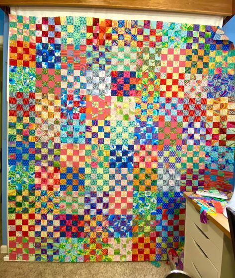 16 Patch Quilt Pattern Ideas, Breakfast With Coffee, 16 Patch Quilt, Contemporary Art Quilt, Quilts Blocks, Rainy Afternoon, Good Breakfast, Kaffe Fassett Quilts, Sew Projects