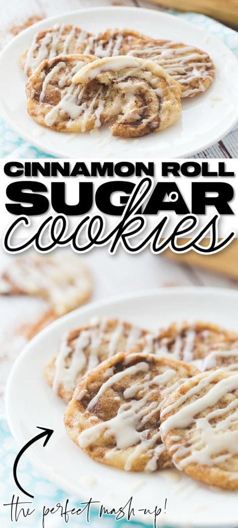 CINNAMON ROLL COOKIES Cinnamon Rolls Sugar Cookies, Cinnamon Deserts Easy, Cinnabon Cinnamon Roll Cookies, Cinnamon Roll Cake Mix Cookies, Cinnamon Roll Cookies Recipe Easy, Cookie Recipes Cinnamon Roll, Thanksgiving Desserts Cinnamon, Cinnamon Roll Sugar Cookies Recipe, Cinnamon Roll Cookies Crumbl