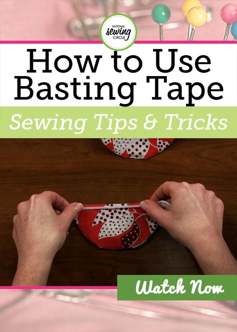 Sewing zippers can be the trickiest part of any sewing project. Stacy Grissom shows how to make zippers a little easier with the help of basting tape. Basting tape is a double sided adhesive that can adhere to most fabrics and easily hold them in place for stitching, eliminating the need for pins. Stacy explains how this makes sewing zippers easier and quicker because there are no pins to pucker the fabric and no need to stop and remove any pins while stitching. Sewing Zippers, Sewing Tips And Tricks, Sew Zipper, Sewing Circles, Sewing 101, Beginner Sewing Projects Easy, Sewing Fabrics, Leftover Fabric, Double Sided Adhesive