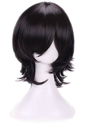 AneShe Men's Short Layered Hair Anime Cosplay Wig Party Wig (Black) Short Black Hair Wig, Short Layered Hair, Black Cosplay Wig, Short Black Wigs, Black Hair Wigs, Kawaii Wigs, Harajuku Anime, Party Wig, Anime Wigs