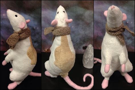 Rat Plush - prototype | by DragonSquared Studio Stuffed Rat Sewing Pattern, Rat Fursuit, Rat Crochet, Rat Plush, Rat Pattern, Crochet Rat, Rat Toys, Sock Doll, Puppet Patterns