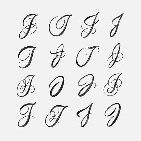 10/36 - Some of these look a lot like I’s but the difference is in the baseline which you can’t see here ✍🏻    #Regram via @BwKRyaZAXvP J Calligraphy, Cursive J, Cursive Letters Fancy, Fancy Cursive Fonts, Best Cursive Fonts, Font Fancy, Fancy Cursive, J Tattoo, Fancy Font