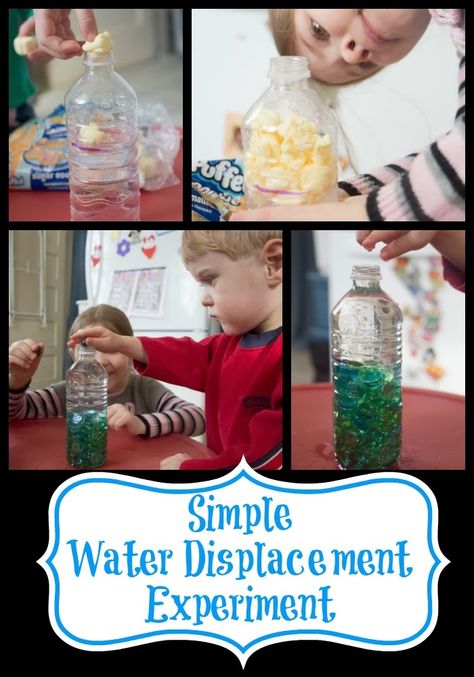 Learn how some objects displace water with a simple science experiment. #science #scienceexperiments #scienceforkids The Crow And The Pitcher, Water Displacement, Water Science Experiments, Water Experiments, Science Experiments For Kids, Physics Experiments, Science Experiments For Preschoolers, Experiments For Kids, Science Club