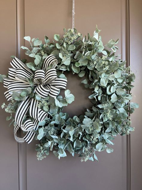 Excited to share this item from my #etsy shop: Everyday Eucalyptus Wreath for Front Door, Year Round Wreath, Greenery Front Door Decor, Farmhouse Decor, Mother's Day Wreath, Gift for Her Front Door Decor Farmhouse, Valentine Door Decorations, Wreath Greenery, Indoor Wreath, Mothers Day Wreath, Eucalyptus Wreath, Year Round Wreath, Round Wreath, Corrugated Box