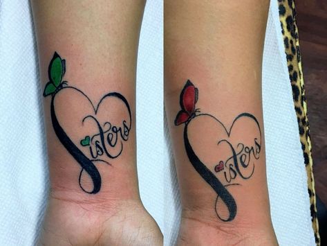 Sister Tattoos Matching, Grandchildren Sayings, Unique Sister Tattoos For 2, Sisters Tattoos, Sister Tattoo Infinity, Unique Sister Tattoos, Cute Sister Tattoos, Scripture Tattoos, Sister Tattoo Designs