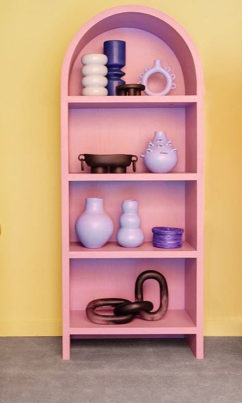 Pink Shelf, Pink Shelves, Studio Tattoo, Pink Things, Diy Deco, Modular Homes, Candy Bar, Pastel Pink, Pastel Colors