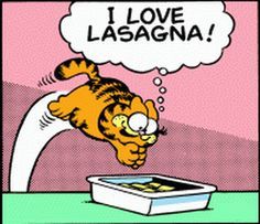 (Almost) Paleo Lasagna - Lately I have had a major craving for lasagna, but in a mostly paleo household that can be hard to do. Don’t get me wrong, there are plenty of amazing recipes out there for paleo versions of lasagna and the ones I have tried were extremely yummy…but I wasn’t craving those versions. I found an awesome way to compromise that was ALMOST paleo…It. was. AWESOME. Seriously, it turned out better than I even expected. Easy Meat Lasagna, Garfield Lasagna, Paleo Lasagna, Garfield Quotes, Fat Orange Cat, Garfield Pictures, Garfield Images, I Hate Mondays, Garfield Cat