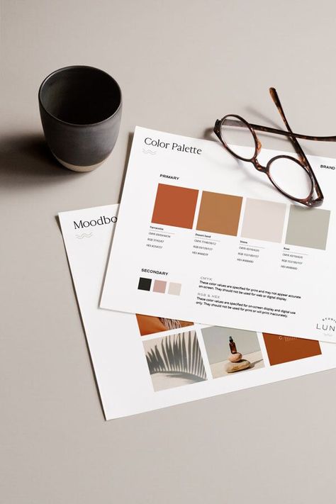 minimalistic earthy brand identity design Earthy Moodboard, Website Moodboard, Earthy Branding, Wellness Branding, Gold Illustration, Moodboard Design, Minimalistic Wedding, Moodboard Inspiration, Conscious Business