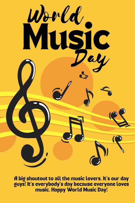 Happy World Music Day ! World Music Day Poster, Music Day Poster, Happy World Music Day, World Music Day, Music Day, Social Media Poster, Bollywood Songs, Day Wishes, World Music