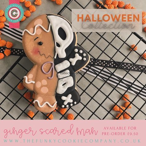 Ginger Scared Man 🤣 it’s probably not as funny or witty as I think it is 🤣🤣 This guy is available as an individual cookie, sealed in a cello bag with seasonal ribbon. A great gift for spooky season Our Halloween collection is now live on the website and pre- orders are open. Collection is from the 25th October #gingerbreadmancookies #skeleton #biscuit #cookie #royalicing #halloweencookies #halloweenbiscuits #maidenhead #berkshiremummies Scared Man, Halloween Biscuits, Gingerbread Man Cookies, Halloween Cookies, This Guy, Spooky Season, Skeleton, Ginger, Things To Think About