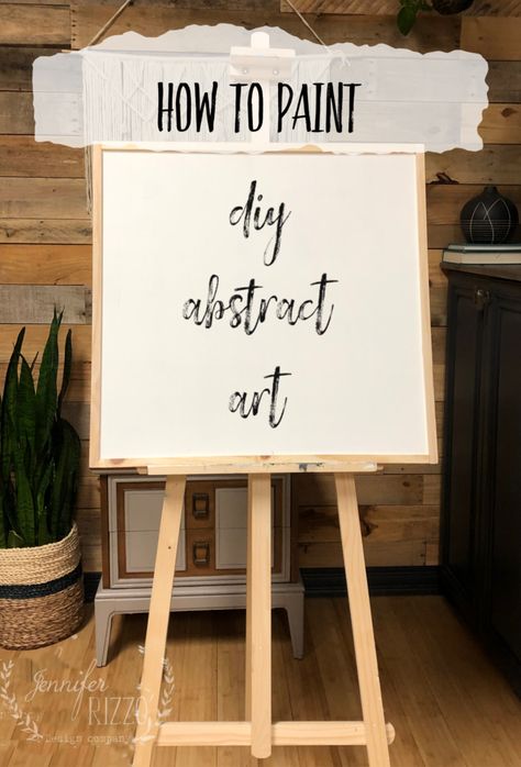 How to paint DIY abstract art Jennifer Rizzo Diy Abstract Painting, Art Over Couch, Best Abstract Paintings, Abstract Painting Diy, Abstract Art Paintings, Abstract Painting Techniques, Diy Abstract Canvas Art, Abstract Art Diy, Paint Diy