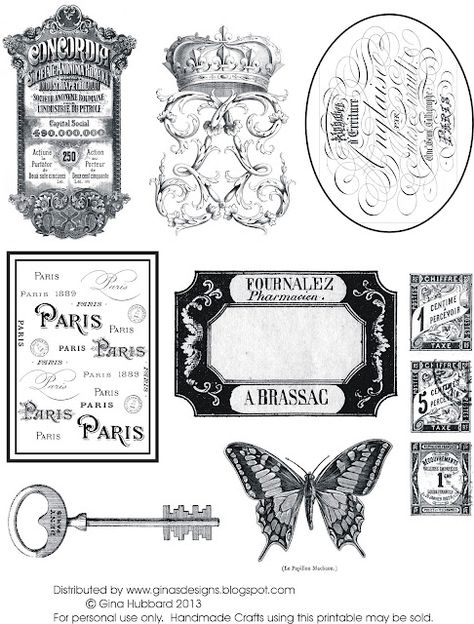 Harry Potter Potion Labels, French Printable, French Ephemera, Free Vintage Printables, Freebie Friday, Vintage Junk, Printable Vintage, Images Vintage, Vintage Sheets